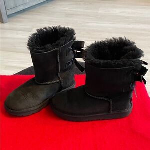 UGG Black Toddlers Bailey Bow II